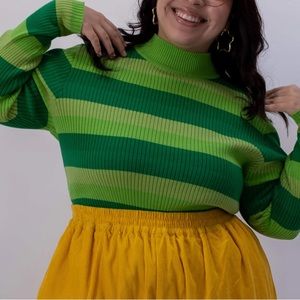 Green turtleneck